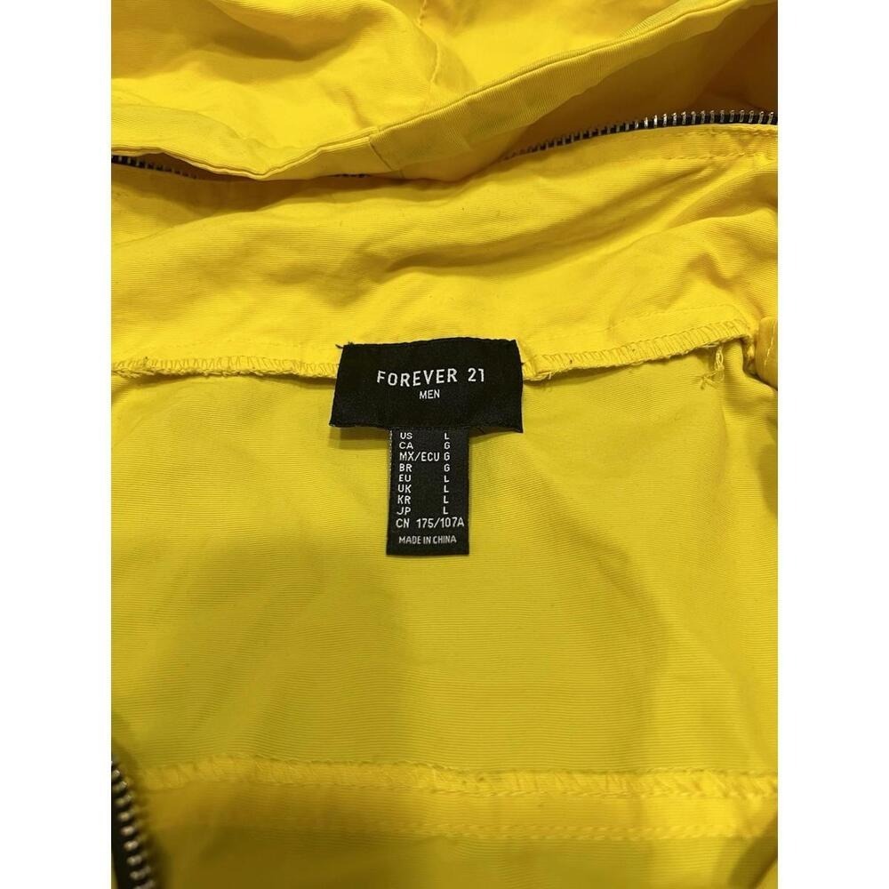 Forever 21 Men Yellow Sport Zone 1996 Pullover Windbreaker Jacket Size L - Picture 10 of 14